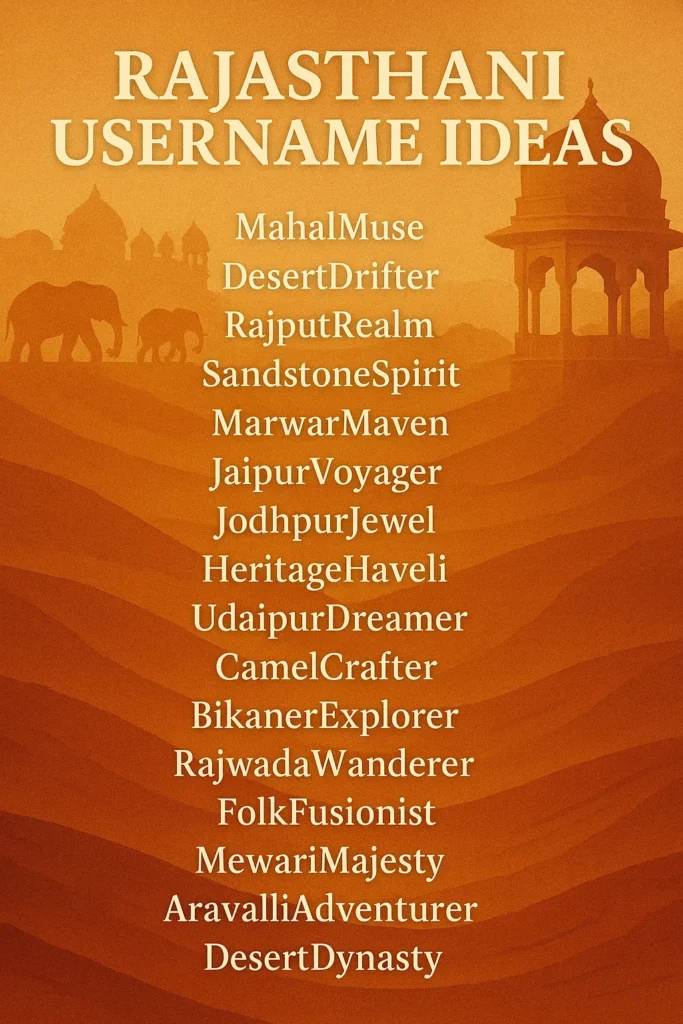 468+ Amazing Rajasthani Username Ideas