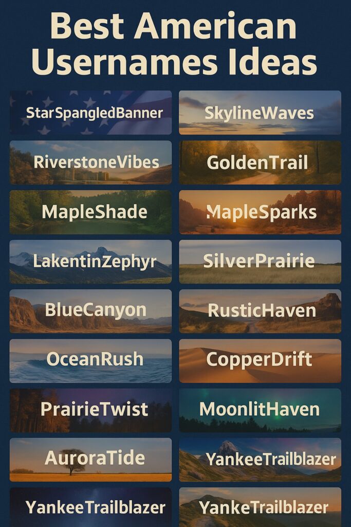 800+ Best American Usernames Ideas 2025