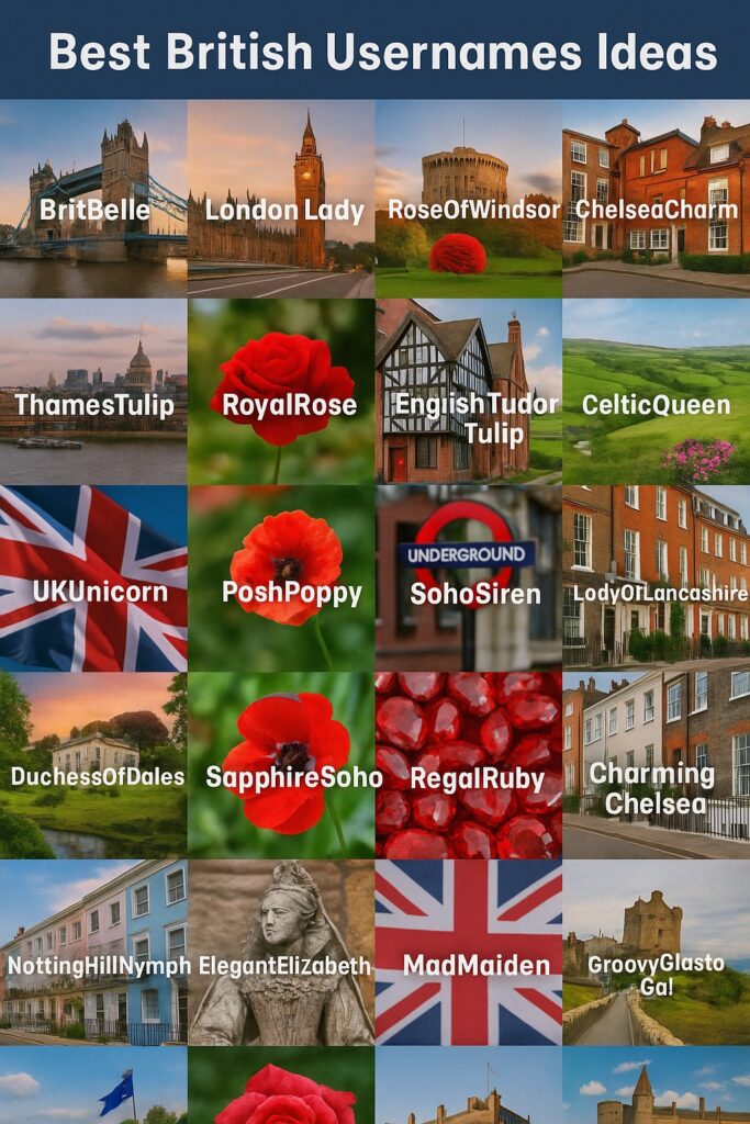 700+ Best British Username Ideas 2025