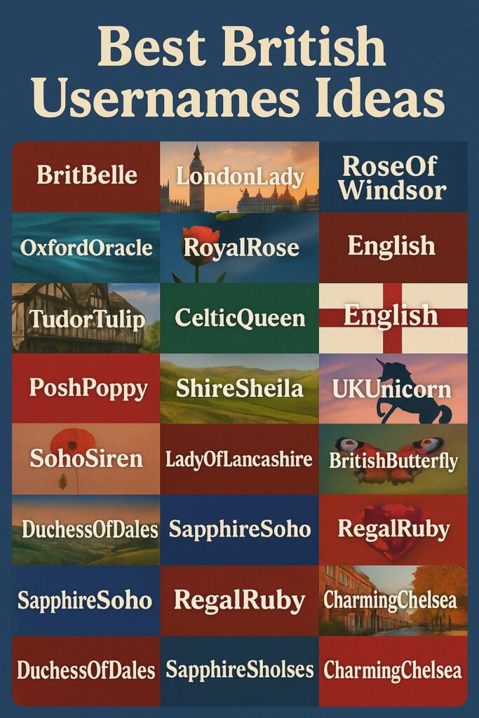700+ Best British Username Ideas 2025