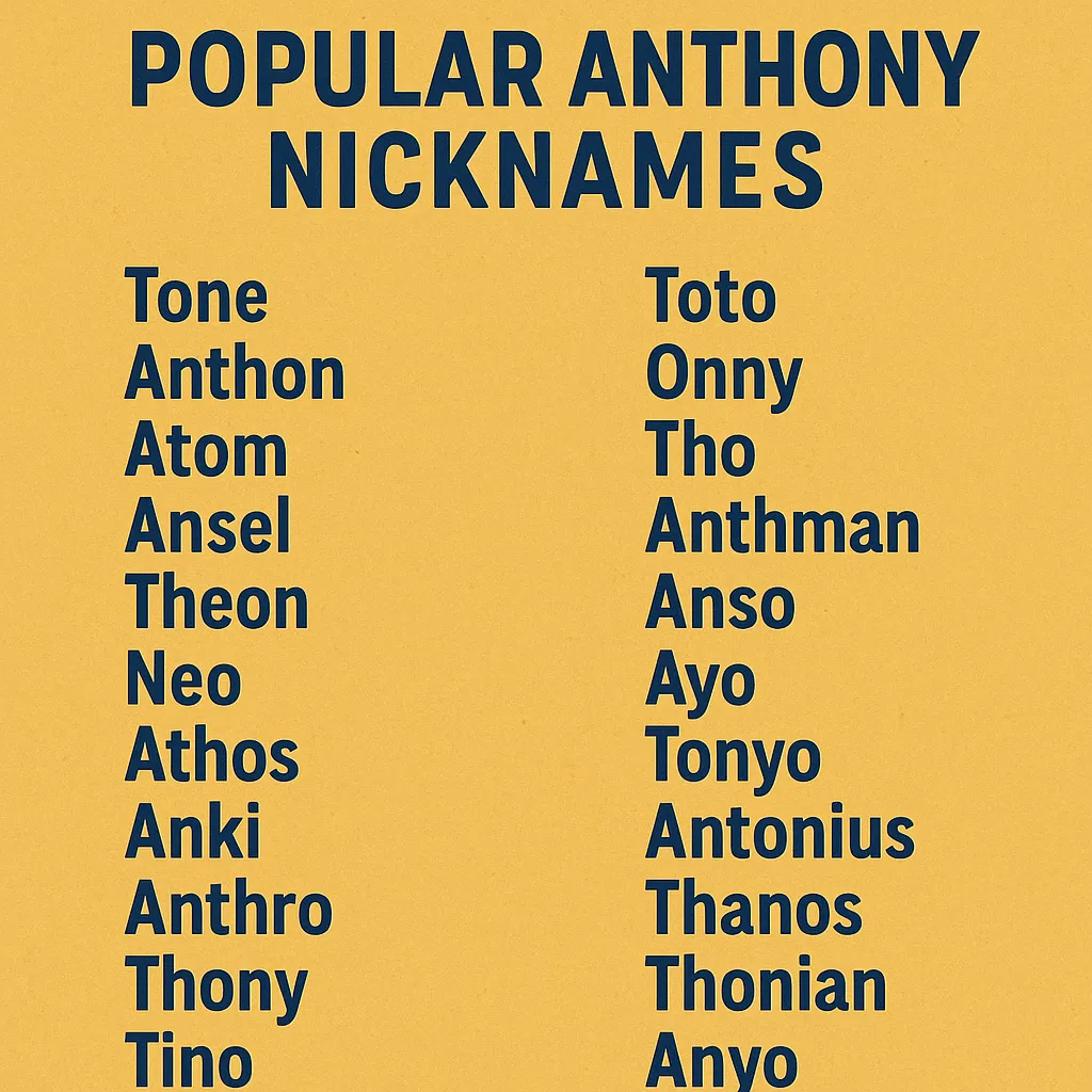 500+ Popular Anthony Nicknames