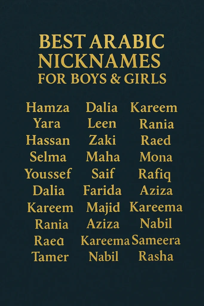 610+ Best Arabic Nicknames for Boys & Girls