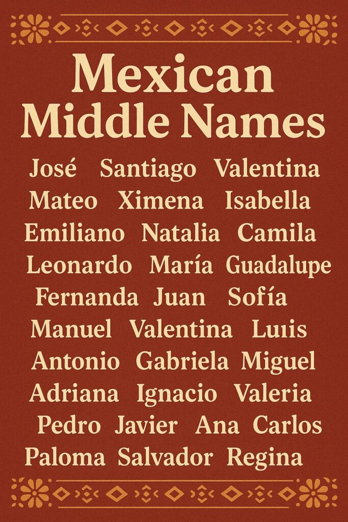 206+ Mexican Middle Names for Boys & Girls