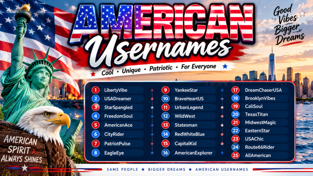 Unique American Usernames for Boys and Girls