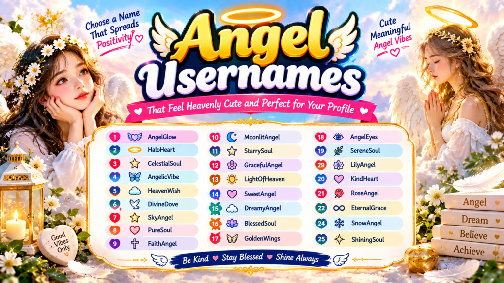 Angel Usernames for Cute and Heavenly Profiles