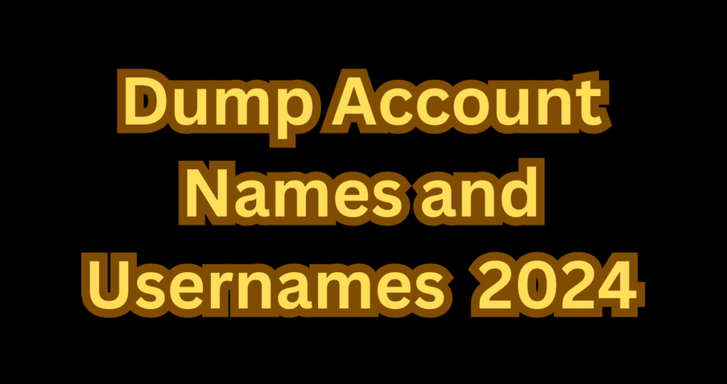 850+Dump Account Names And Usernames Ideas 2024