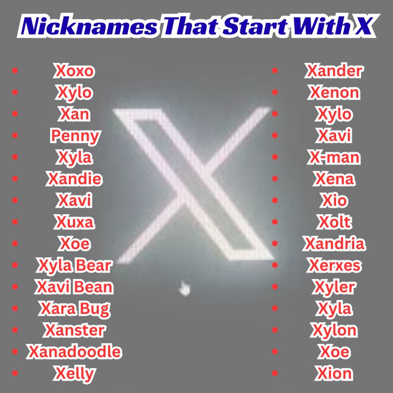 Cool and creative “X” nicknames for usernames, gaming, and social media