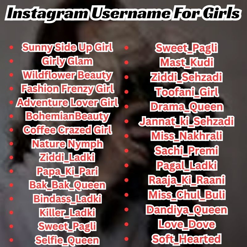 Best Instagram Username For Girls