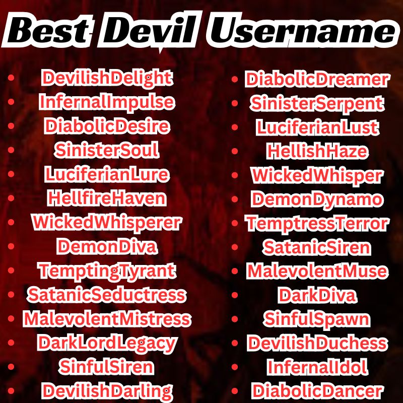 Best Devil Usernames For Instagram