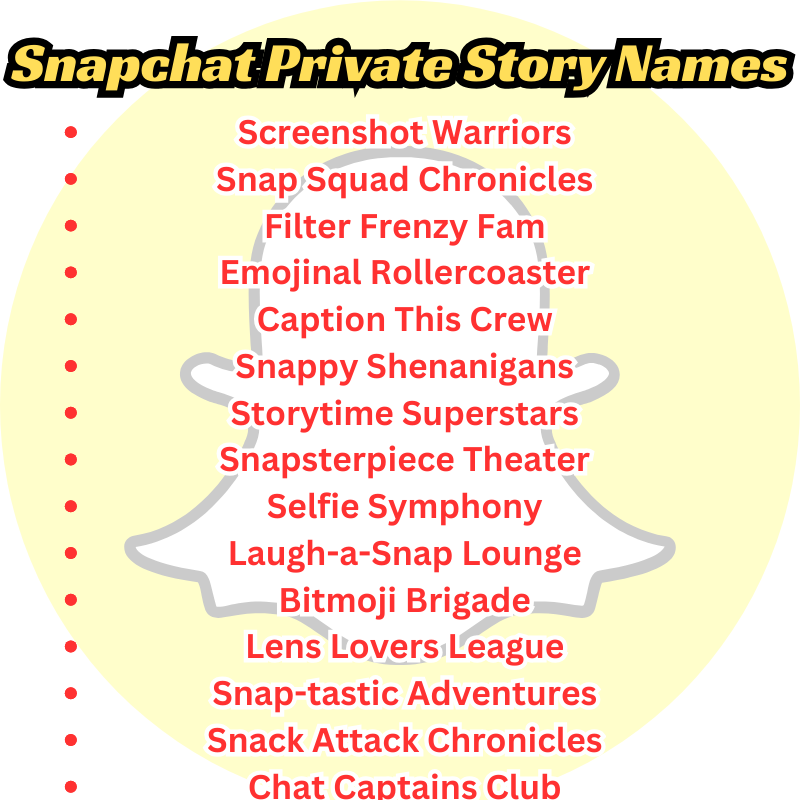 Funny Snapchat Private Story Names