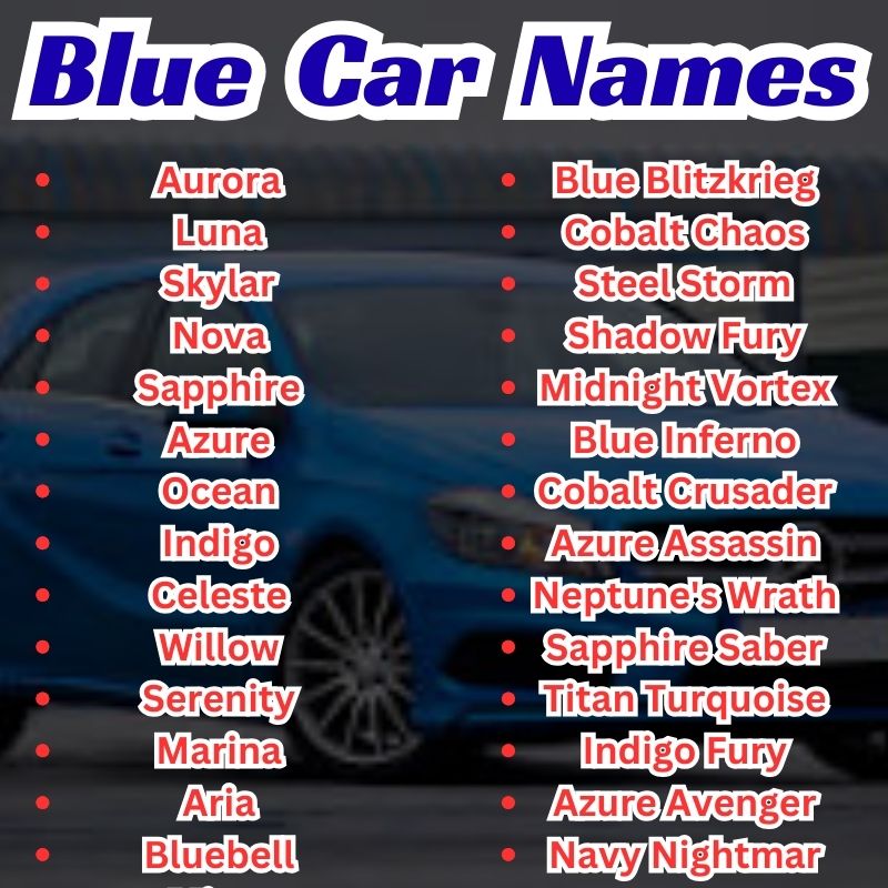Badass blue car names