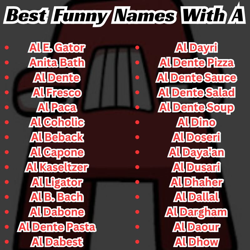 Best Funny Names With A