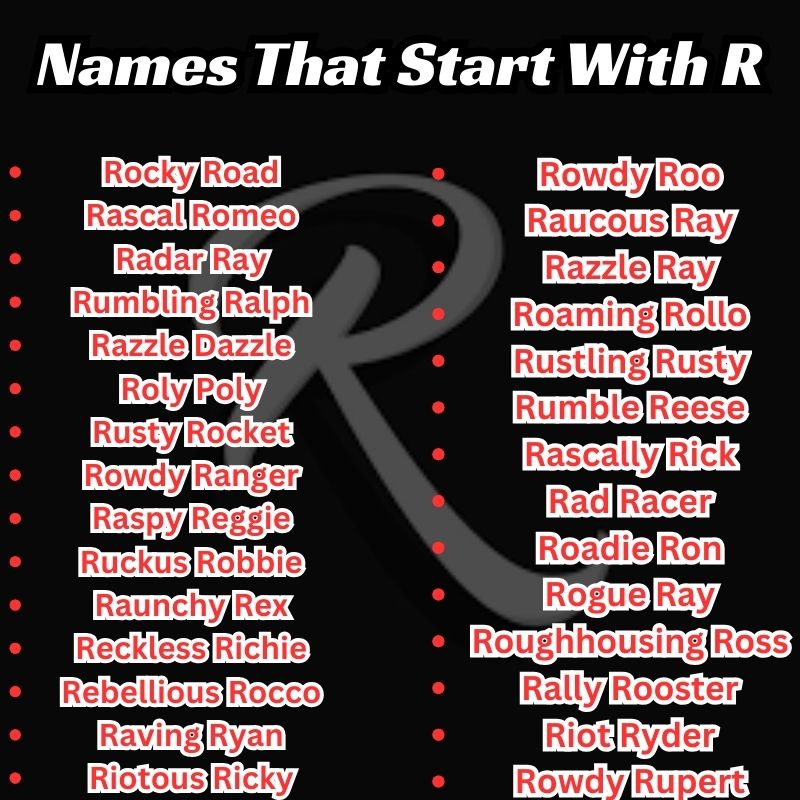 Funny Boy Names That Start With R