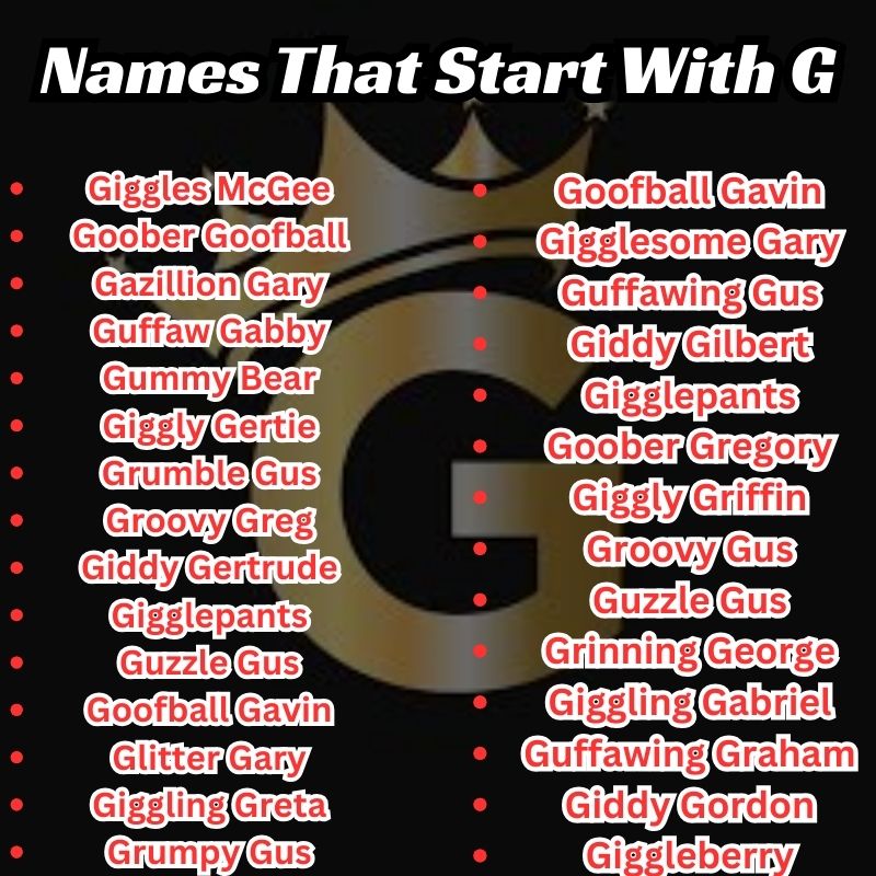 Funny Boy Names That Start With G