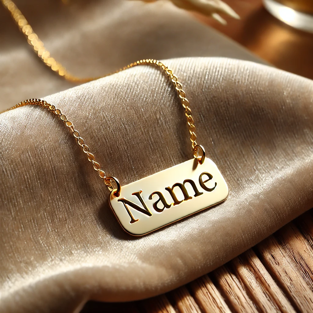 gold name necklace