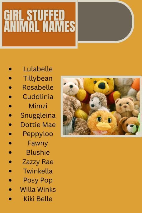 Girl Stuffed Animal Names