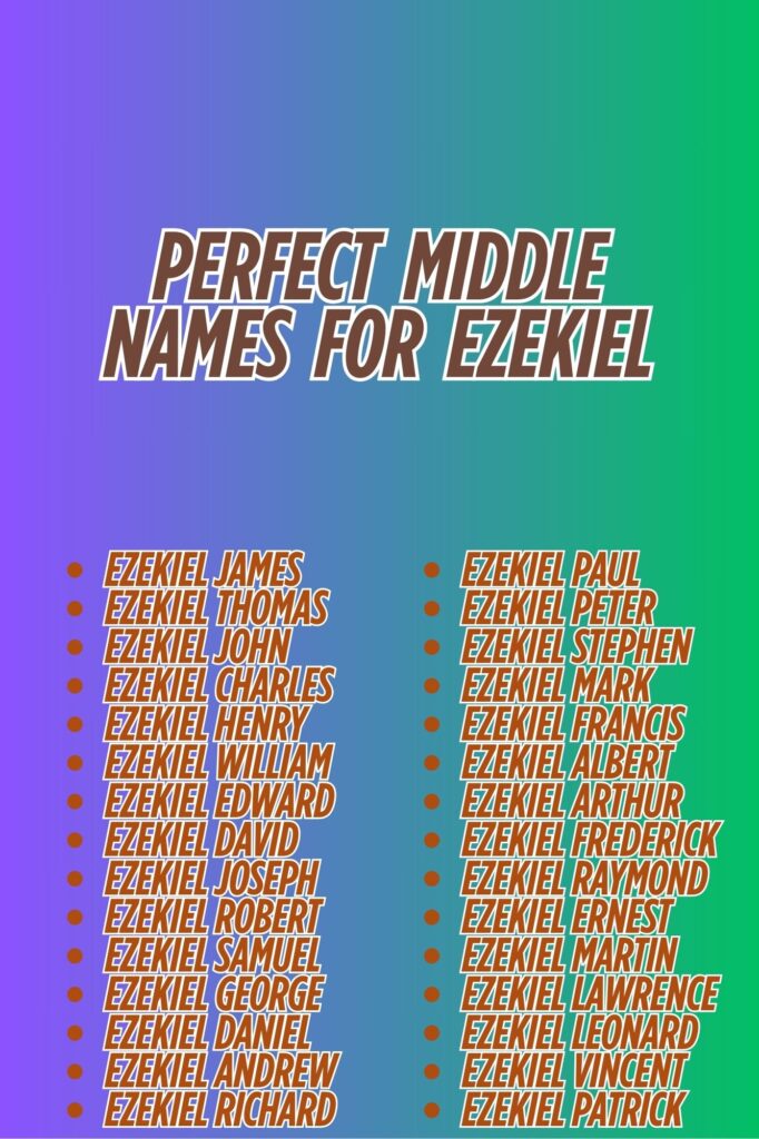 A vintage baby name book opened to the letter “E,” with Ezekiel and related names marked

