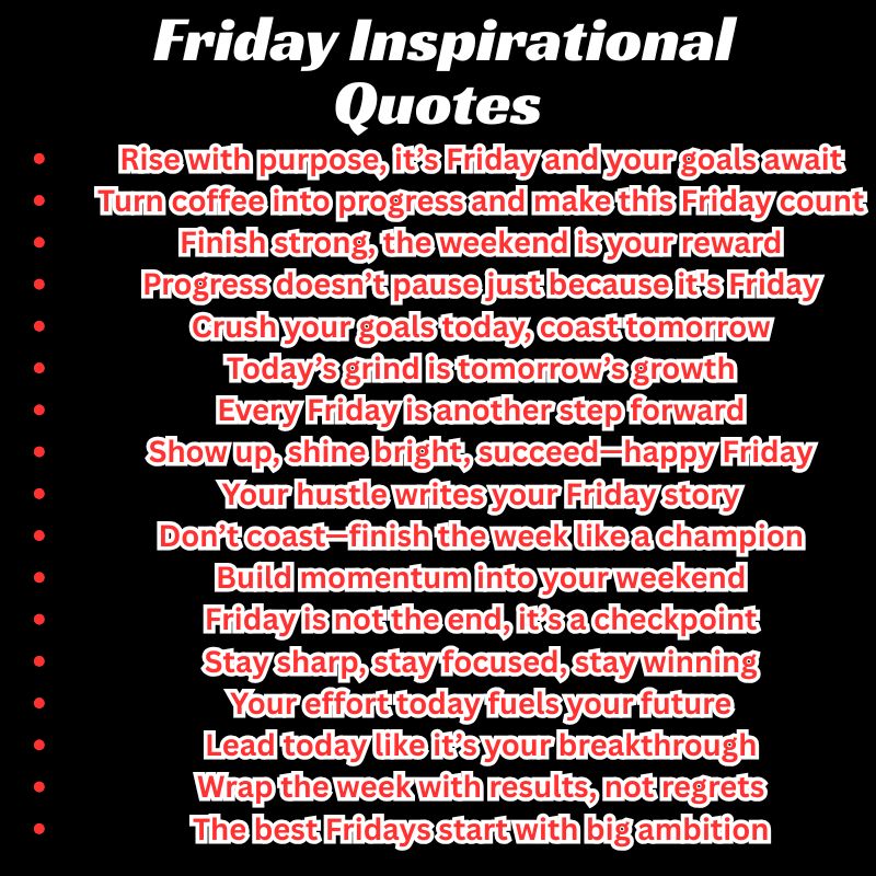 300+ Friday Inspirational Quotes to Elevate Mood