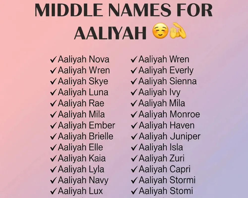Personalized baby girl blanket embroidered with the name “Aaliyah” and inspirational middle name suggestions