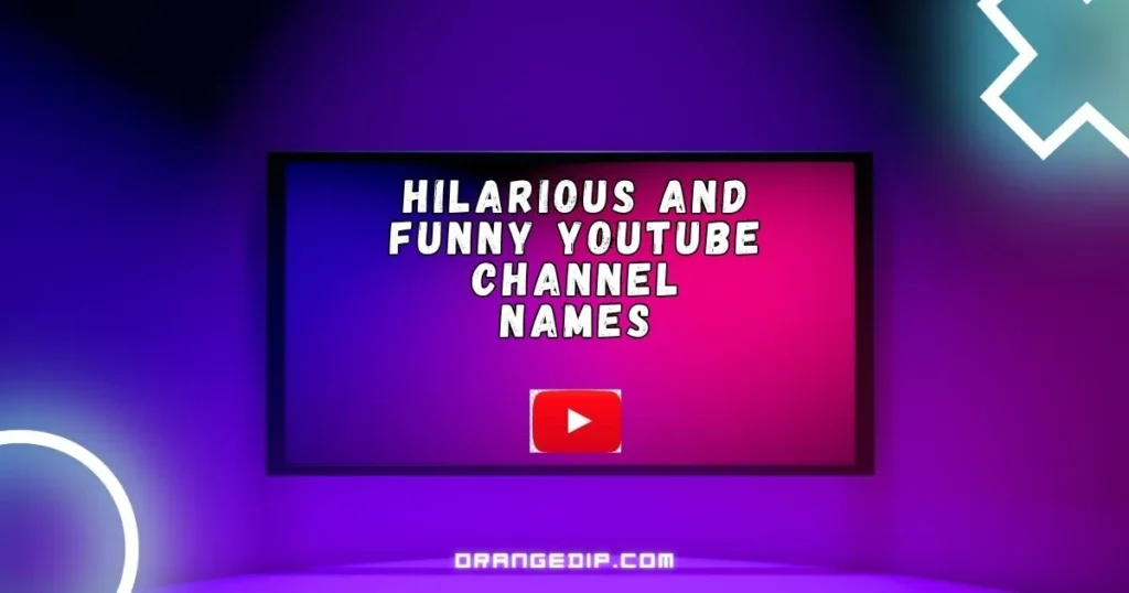 "Funny YouTube Channel names ideas highlighted on a colorful digital screen"