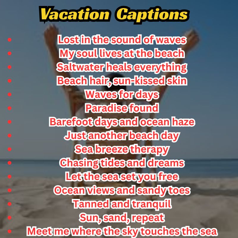 Instagram feed filled with vacation photos and clever captions