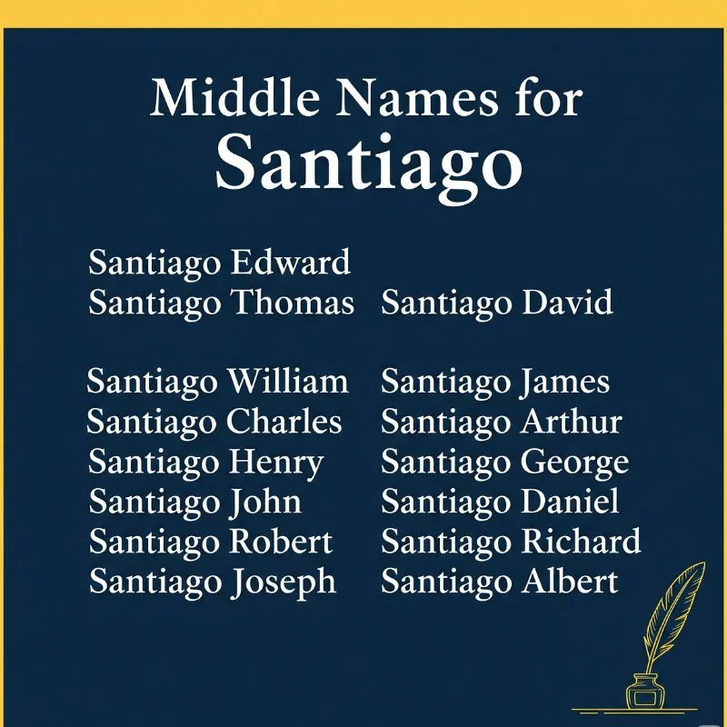 Notebook with a handwritten list of middle names paired with Santiago