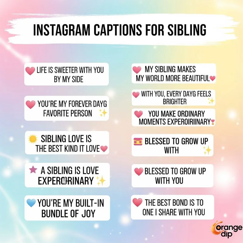 Family bonding moment showing lovely Instagram captions for siblings