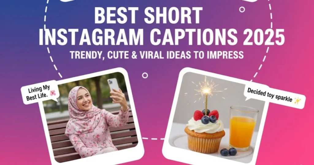 Best Short Instagram Captions 2025: Trendy, Cute & Viral Ideas to Impress Trendy and cute short Instagram captions for 2025, perfect for selfies, travel, and daily posts