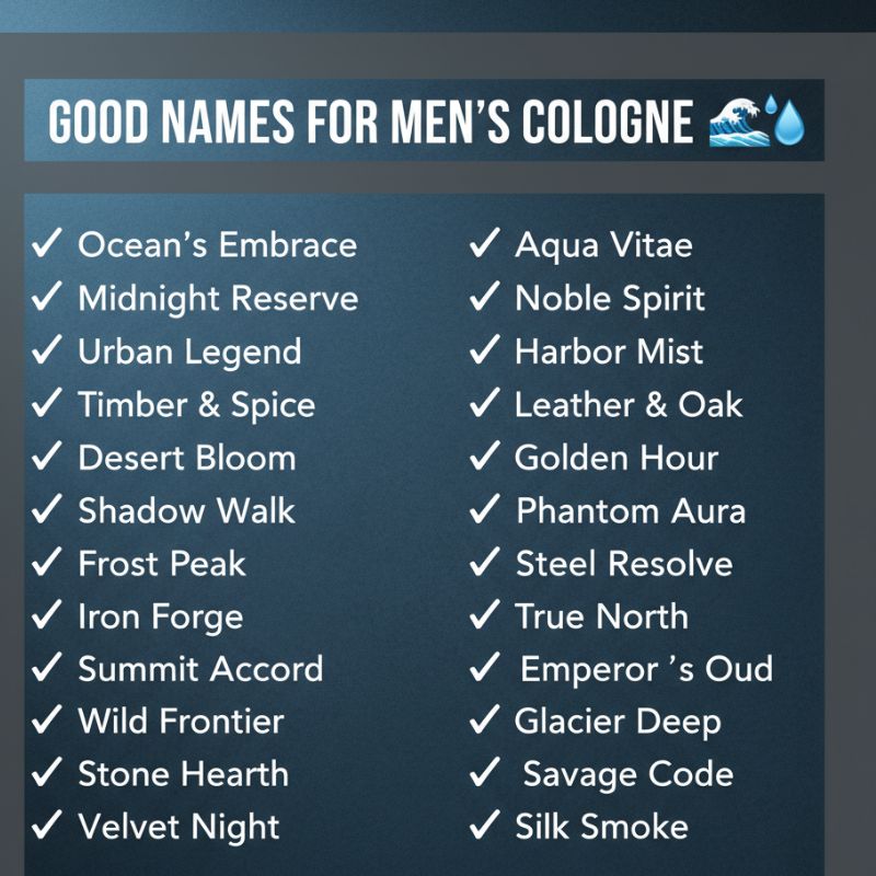 Good Names for Mens Cologne