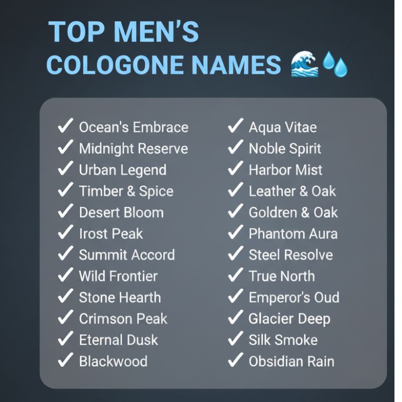 Top Men’s Cologne Names