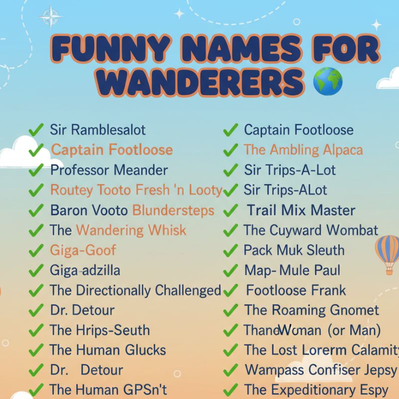 Funny Names for Wanderer