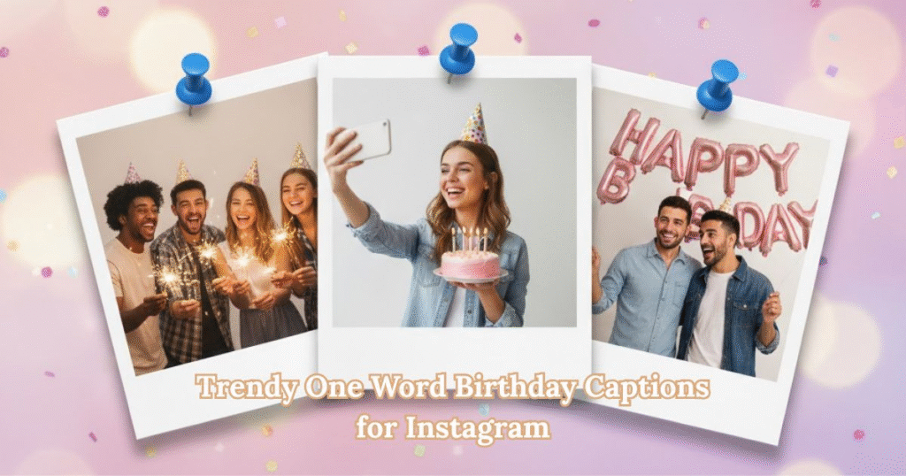 One Word Birthday Captions