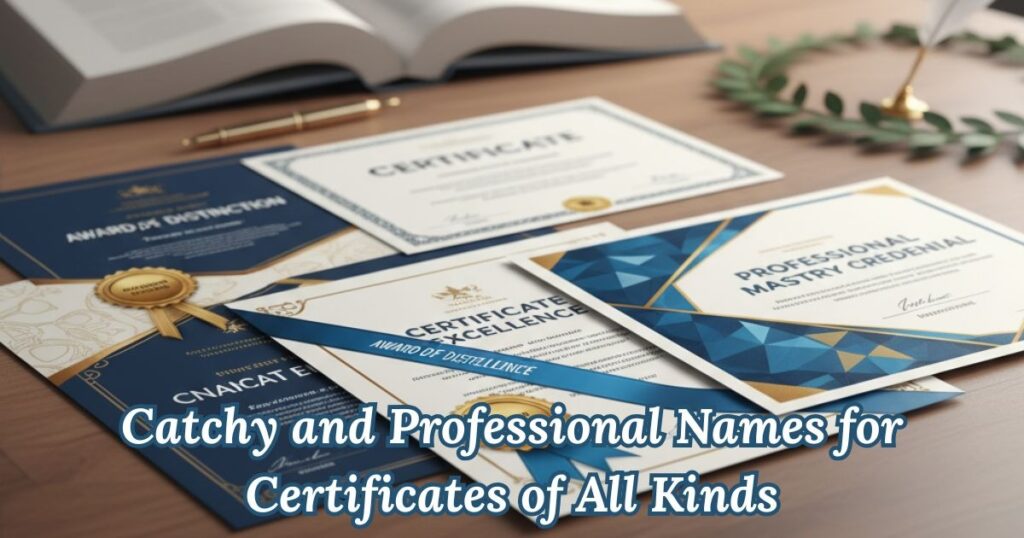 Names for Certificates