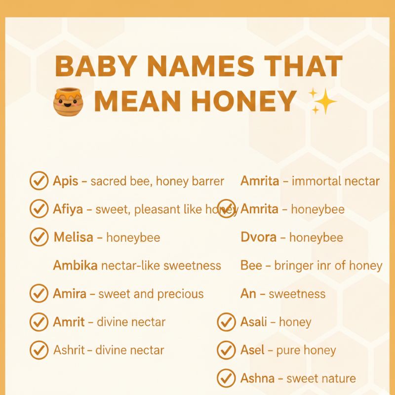 Adorable baby name options inspired by honey’s golden charm.