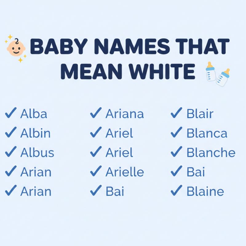 Elegant and creative white-themed baby names for your little one’s perfect start in life.